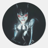 Batman Catwoman Faces of Evil Cover Illustration Ronde Sticker (Voorkant)