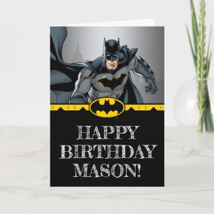 Batman   Chalkboard Happy Birthday Kaart