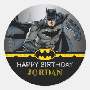 Batman   Chalkboard Happy Birthday Ronde Sticker