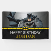 Batman | Chalkboard Happy Birthday Spandoek (Horizontaal)