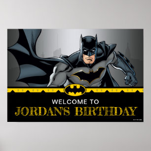 Batman Chalkboard Happy Birthday Welkom Poster