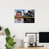 Batman | Chalkboard Happy Birthday Welkomstfoto Poster (Thuiskantoor)