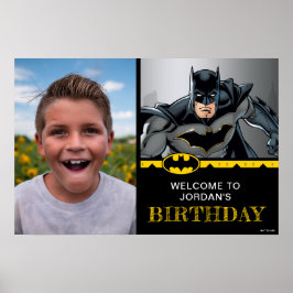 Batman | Chalkboard Happy Birthday Welkomstfoto Poster