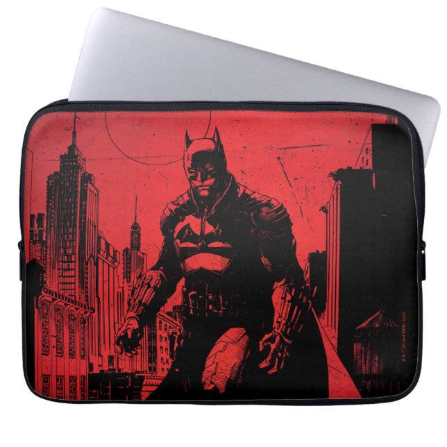 Batman Comic Book Illustration Laptop Sleeve (Voorkant)