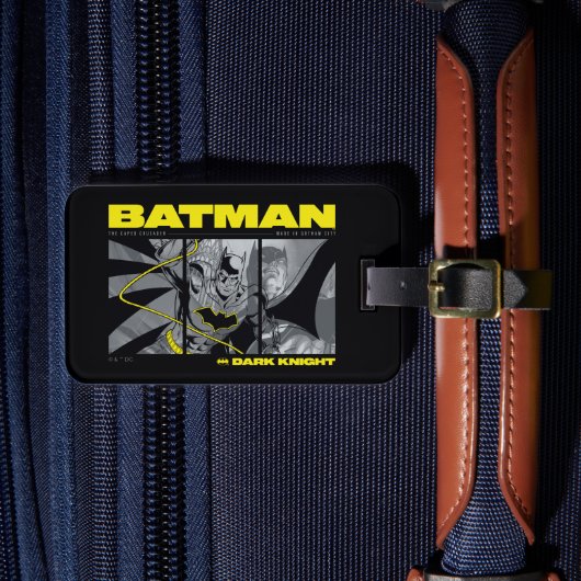 Batman Comic Tri-Panel Graphic Bagagelabel (Voorkant Insitu 4)