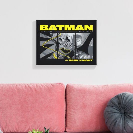 Batman Comic Tri-Panel Graphic Canvas Afdruk (Insitu (Woonkamer))