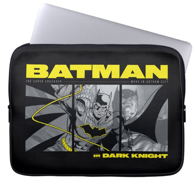 Batman Comic Tri-Panel Graphic Laptop Sleeve (Voorkant)