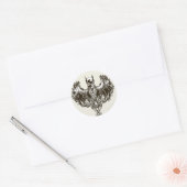 Batman Cowl en Skull Crest Ronde Sticker (Envelop)
