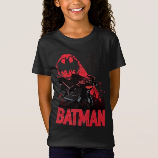 Batman Crimson Bat Signal T-shirt (Voorkant)