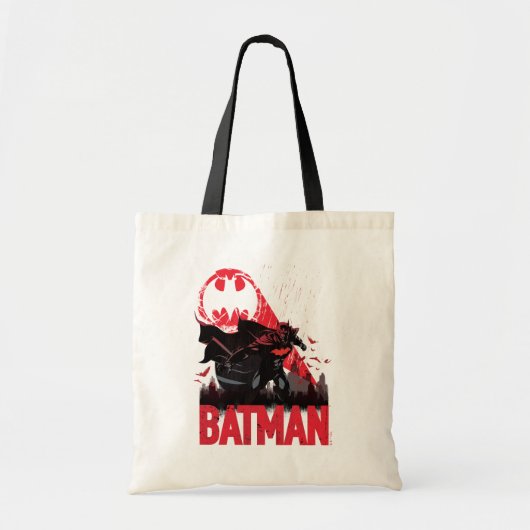 Batman Crimson Bat Signal Tote Bag (Voorkant)