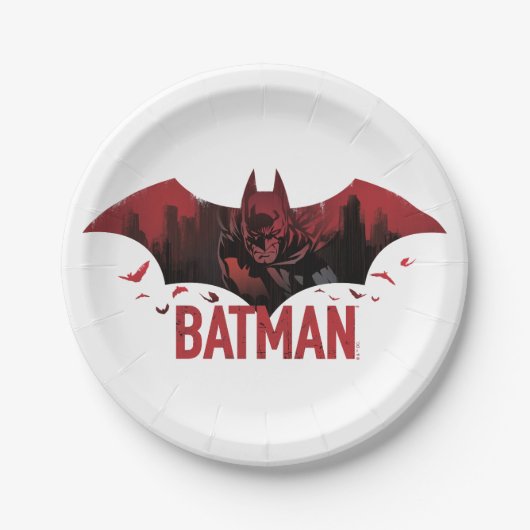 Batman Crimson Gotham Icon Papieren Bordje (Voorkant)