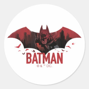 Batman Crimson Gotham Icon Ronde Sticker