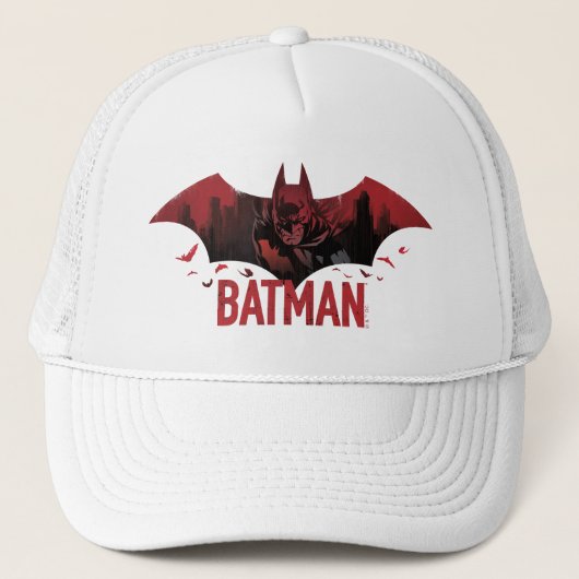 Batman Crimson Gotham Icon Trucker Pet (Voorkant)