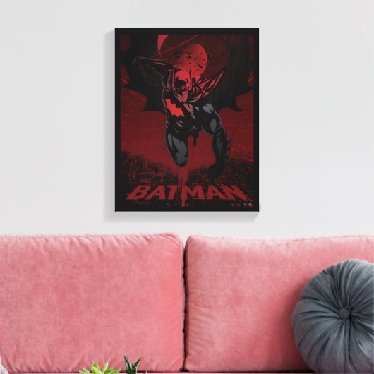 Batman Crimson Leap Canvas Afdruk (Insitu (Woonkamer))