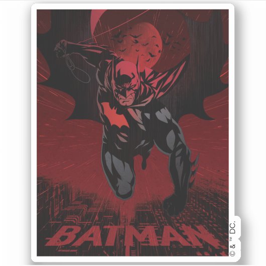 Batman Crimson Leap Sticker (Voorkant)