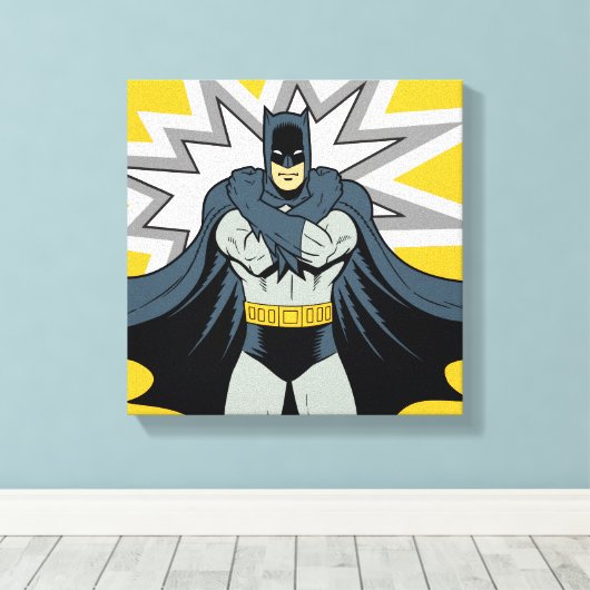 Batman Cross Arms Canvas Afdruk (Insitu (Houten vloer))