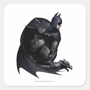 Batman Crouching Vierkante Sticker