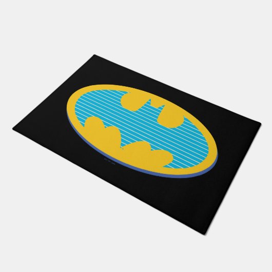Batman | Cyaan Stripesymbool Deurmat (Schuin)