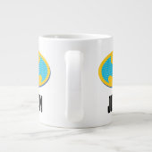 Batman | Cyaan Stripesymbool Extra Grote Beker (Achterkant)