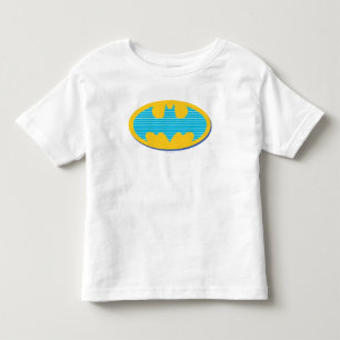 Batman   Cyaan Stripesymbool Kinder Shirts