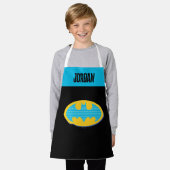 Batman | Cyaan Stripesymbool Schort (Gedragen)