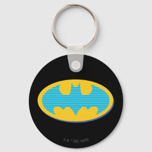 Batman Cyaan Stripesymbool Sleutelhanger