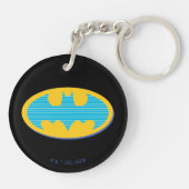 Batman | Cyaan Stripesymbool Sleutelhanger (Achterkant)