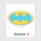 Batman | Cyaan Stripesymbool Sticker (Vel)