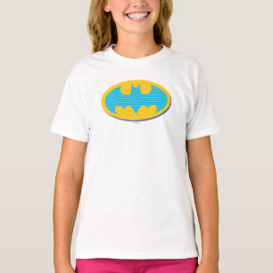 Batman Cyaan Stripesymbool T-shirt