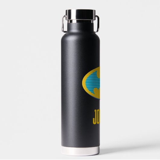 Batman | Cyaan Stripesymbool Waterfles (Voorkant)