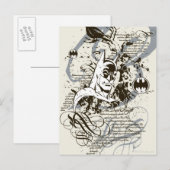 Batman Dark Knight Manuscript Montage Briefkaart (Voorkant / Achterkant)