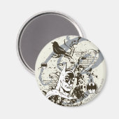 Batman Dark Knight Manuscript Montage Magneet (Voorkant / Achterkant)