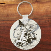 Batman Dark Knight Manuscript Montage Sleutelhanger (Voorkant)