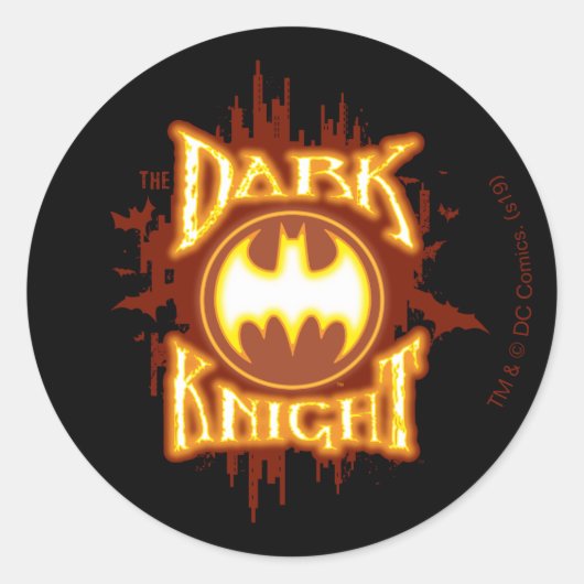 Batman | De Dark Knight Ronde Sticker (Voorkant)