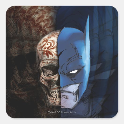 Batman de los Muertos Vierkante Sticker (Voorkant)