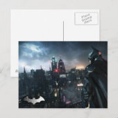 Batman die over de stad kijkt briefkaart (Voorkant / Achterkant)