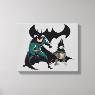 Batman en Ace Canvas Afdruk