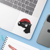Batman en Batmobile Sticker (Laptop met iPhone)