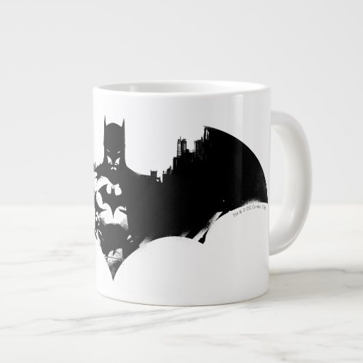 Batman en Gotham Silhouette Bat Logo Extra Grote Beker (Voorkant rechts)