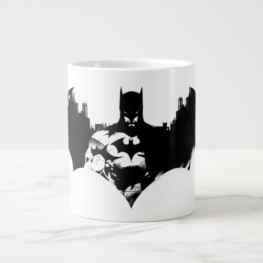 Batman en Gotham Silhouette Bat Logo Extra Grote Beker (Voorkant)