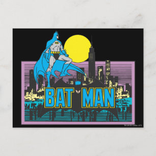 Batman en letters briefkaart