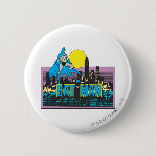 Batman en letters ronde button 5,7 cm