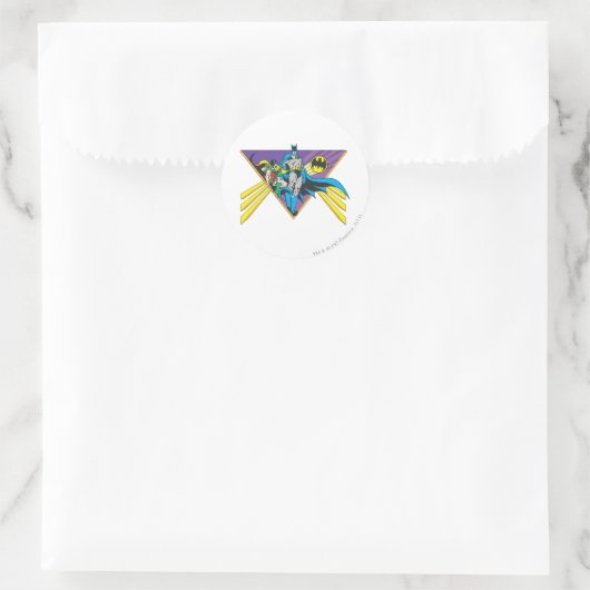 Batman en Robin 2 Ronde Sticker (Tas)