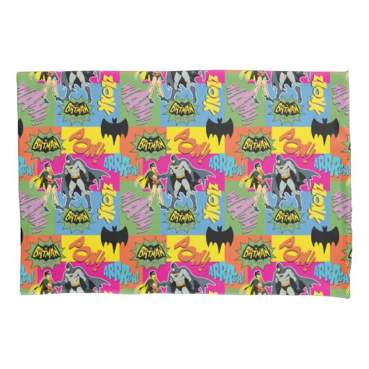 Batman en Robin | Action Handshake Pattern Kussensloop (Voorkant)
