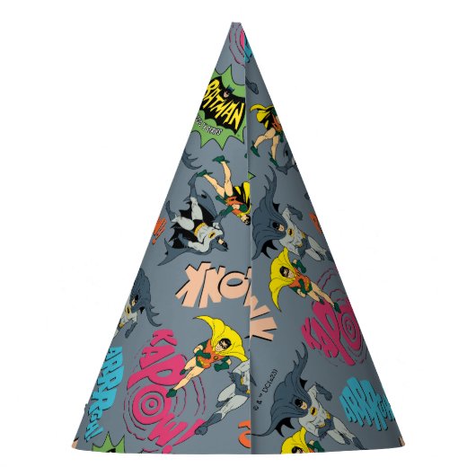 Batman en Robin Action Pattern Feesthoedjes (Achterkant)