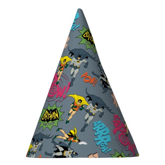 Batman en Robin Action Pattern Feesthoedjes (Rechts)