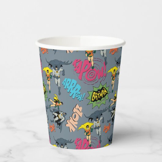 Batman en Robin Action Pattern Papieren Bekers (Links)