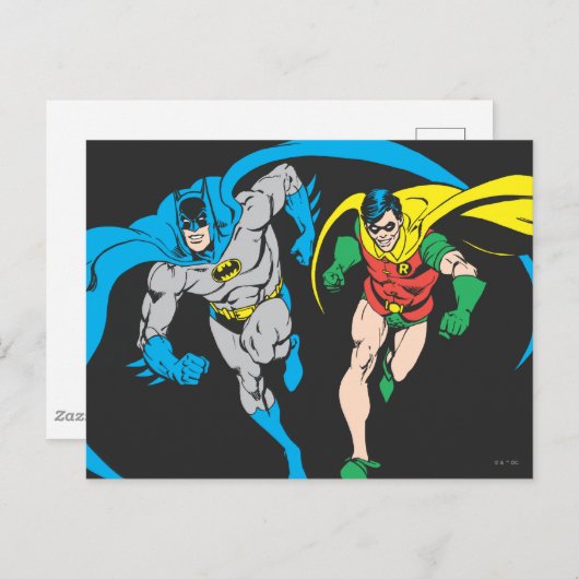 Batman en Robin Briefkaart (Voorkant / Achterkant)