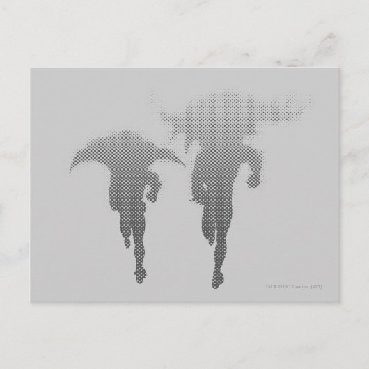 Batman en Robin Halftone gradiënt Briefkaart (Voorkant)