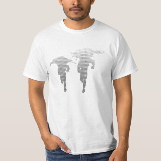 Batman en Robin Halftone gradiënt T-shirt (Voorkant)